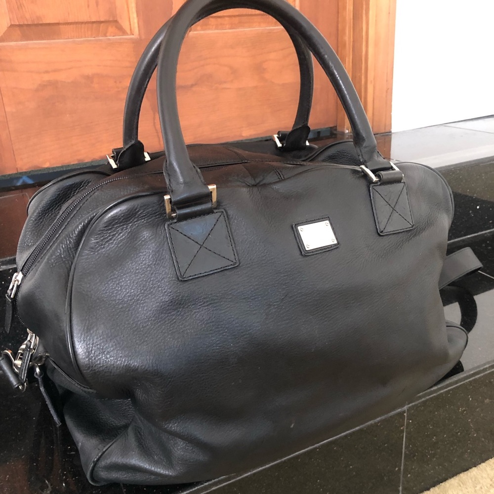 Cole Haan Weekender Black Leather Bag